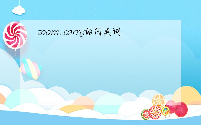 zoom,carry的同类词