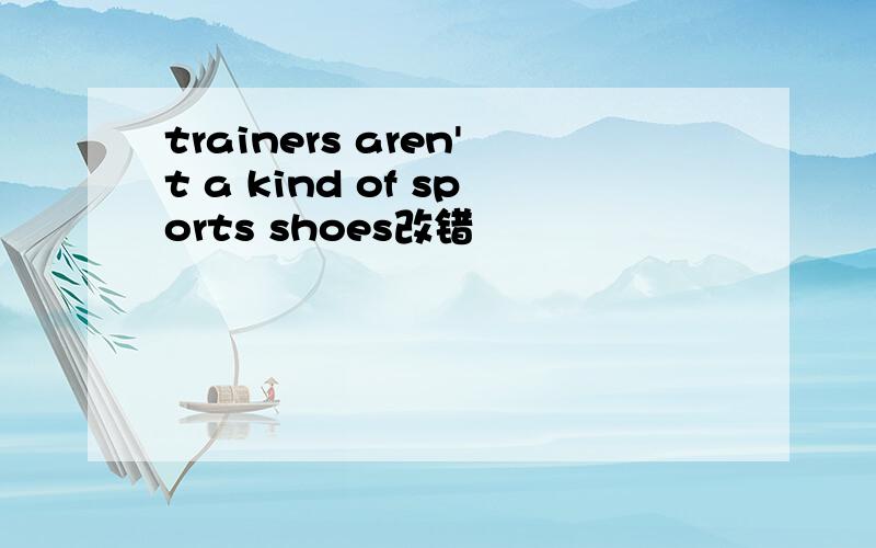 trainers aren't a kind of sports shoes改错