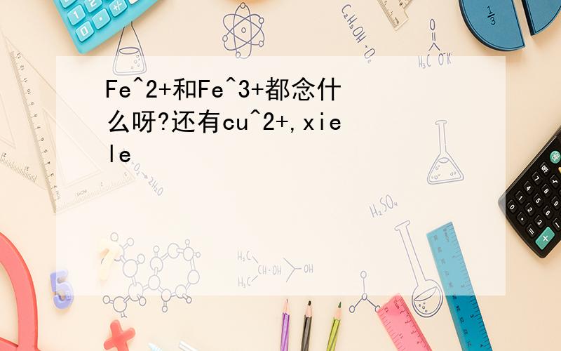 Fe^2+和Fe^3+都念什么呀?还有cu^2+,xiele