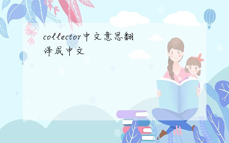 collector中文意思翻译成中文