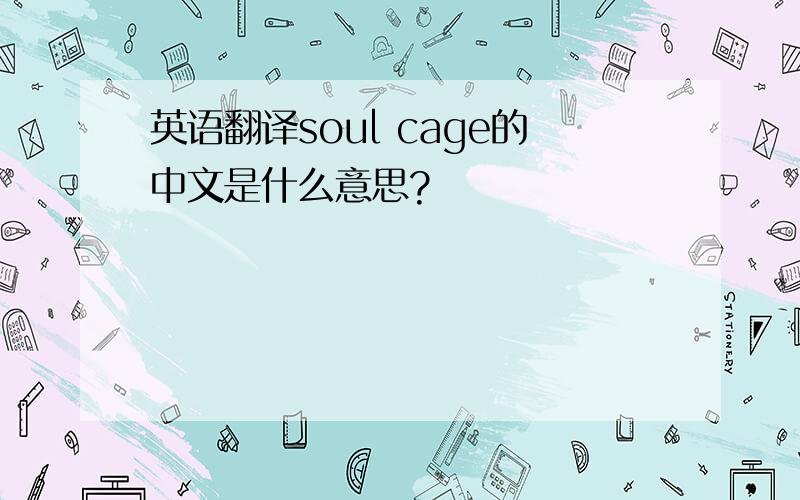 英语翻译soul cage的中文是什么意思?