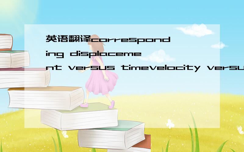 英语翻译corresponding displacement versus timevelocity versus time