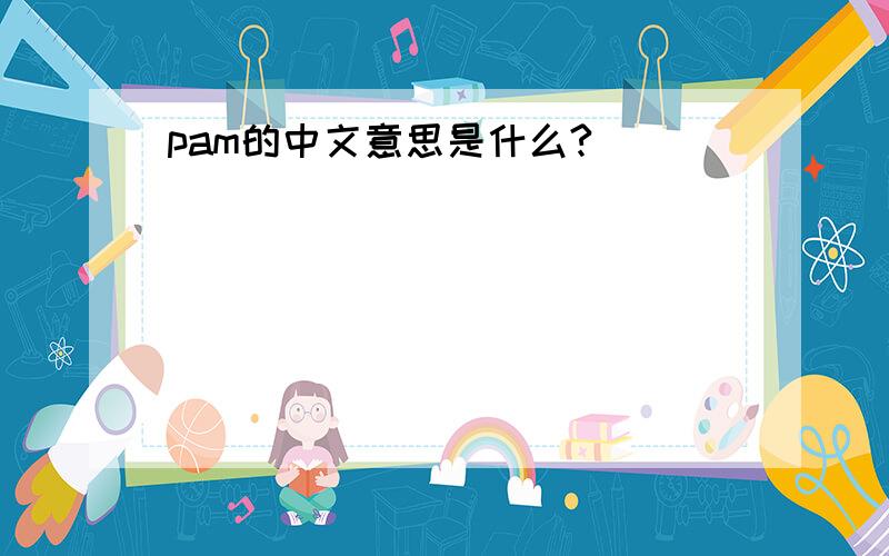 pam的中文意思是什么?